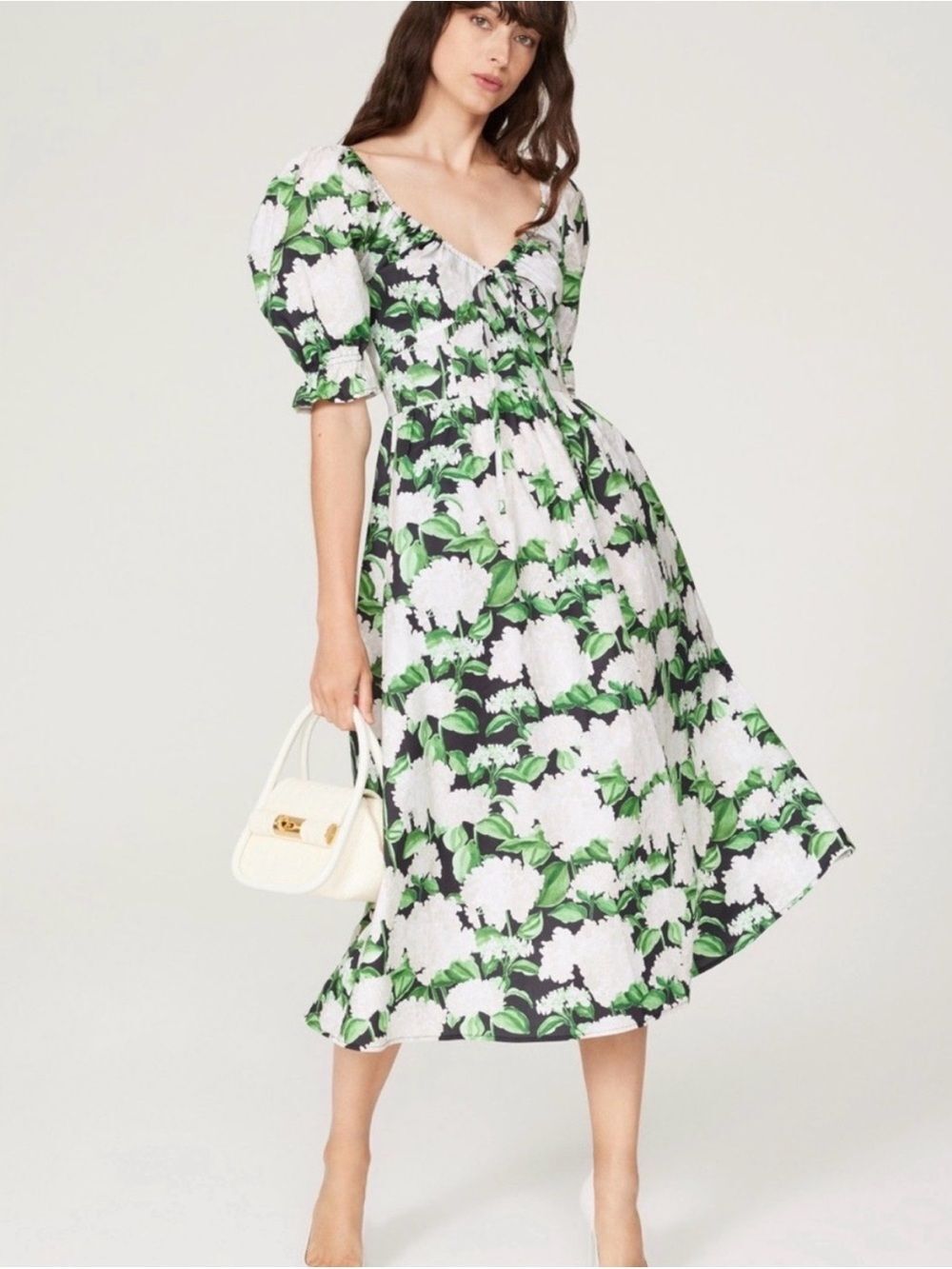Hill House Home The Ophelia Dress Night Bloom Floral Midi Size Large